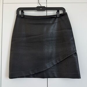 Club Monaco Black Faux Leather Skirt